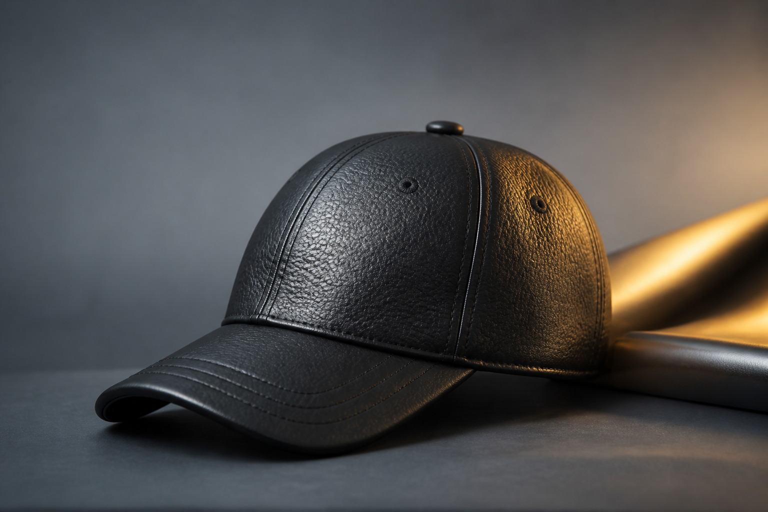 Leather Baseball Cap